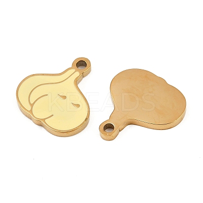 Vegetables 304 Stainless Steel Enamel Charms STAS-C137-02J-G-1