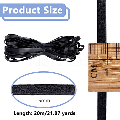 Flat PU Leather Cord DIY-WH0656-51A-1