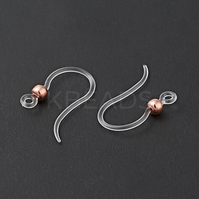Transparent Resin Earring Hooks RESI-G050-01RG-1