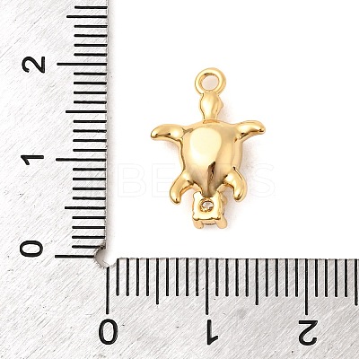 Brass Micro Pave Cubic Zirconia Pendants KK-C117-07G-1