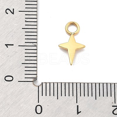 Ion Plating(IP) 304 Stainless Steel Charms STAS-P379-31G-1
