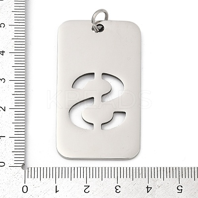 304 Stainless Steel Pendants LS-STAS-M115-01P-S-1