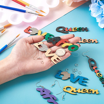 DIY Word Style Earring Making Kits DIY-TA0008-61-1