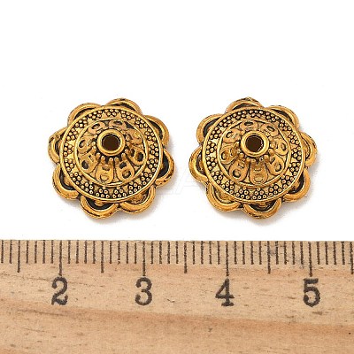 Tibetan Style Alloy Bead Caps TIBE-P003-81A-AG-1