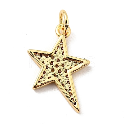 Brass Micro Pave Cubic Zirconia Pendants KK-E015-14G-1