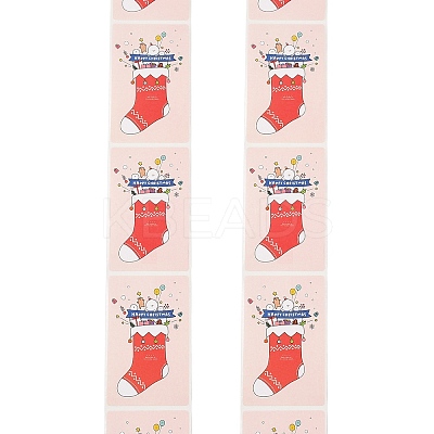 200Pcs Christmas Theme Paper Self-Adhesive Stickers DIY-M070-02H-1