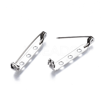 Tarnish Resistant 201 Stainless Steel Brooch Pin Back Safety Catch Bar Pins STAS-S117-022D-1
