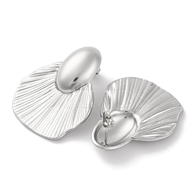 304 Stainless Steel Hat Stud Earrings EJEW-D281-13S-1