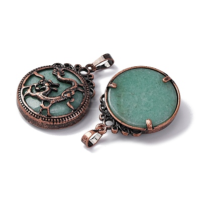 Natural Green Aventurine Pendants G-A241-02R-09-1