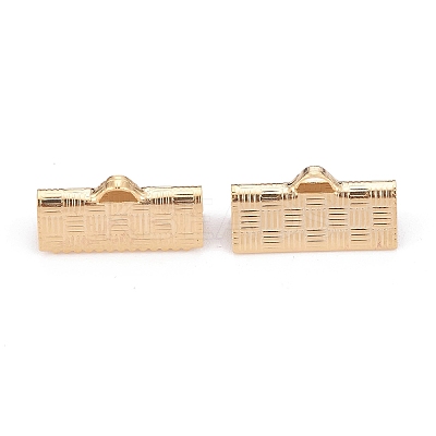 304 Stainless Steel Ribbon Crimp Ends LS-STAS-P249-27C-G-1