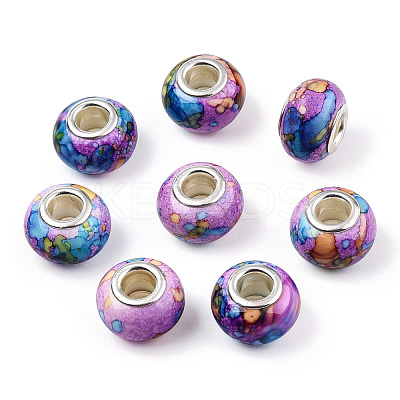 Opaque Resin European Beads RPDL-T003-09F-1