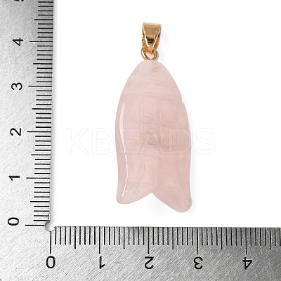 Natural Rose Quartz & Synthetic Turquoise Carved Pendants X-G-Z084-01G-02-1