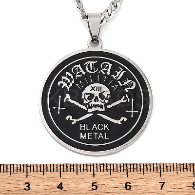 201 Stainless Steel Pendant Necklaces NJEW-C066-05P-1