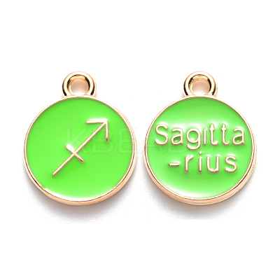 Alloy Enamel Pendants ENAM-S124-01B-06F-1