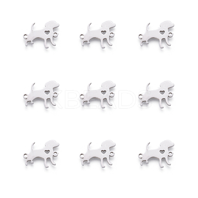 304 Stainless Steel Puppy Links connectors STAS-CJ0001-15-1