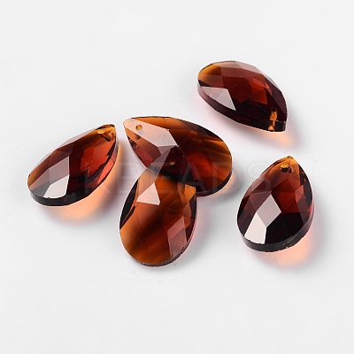 Faceted Teardrop Glass Pendants LS-X-GLAA-O008-B12-1