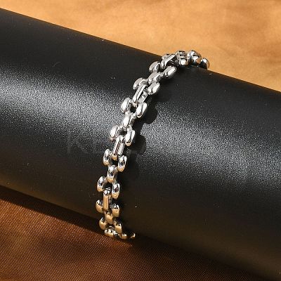 304 Stainless Steel X Link Chains Bracelets for Men & Women BJEW-D042-33P-1