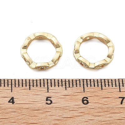 Brass Micro Pave Clear Cubic Zirconia Bead Frame KK-H495-03KCG-1