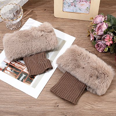 Acrylic Fiber Woolen Yarn Socks Leg Cover AJEW-WH20018-149A-1