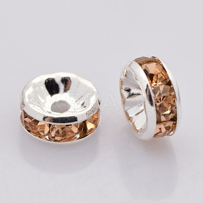 Brass Rhinestone Spacer Beads RB-A014-Z5mm-25S-NF-1