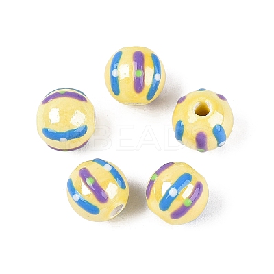 Handmade Porcelain Ceramic Beads PORC-Q005-03F-1