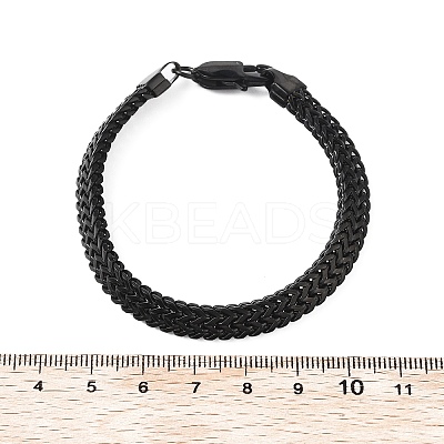 304 Stainless Steel Wheat Chain Bracelets for Men Women BJEW-Q038-01EB-1