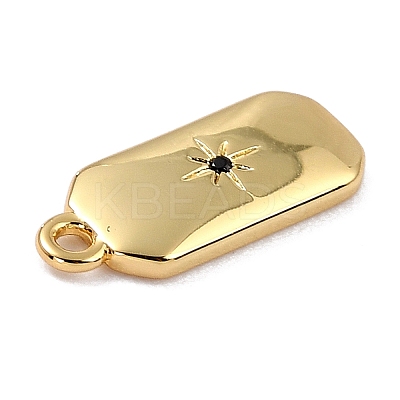 Brass Micro Pave Cubic Zirconia Charms ZIRC-I054-12G-02-1