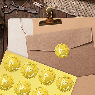 12 Sheets PET Adhesive Wax Seal Stickers DIY-WH0451-041-1