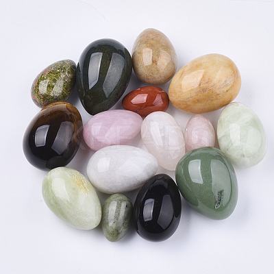 Natural & Synthetic Mixed Gemstone Egg Stone G-S349-01-1