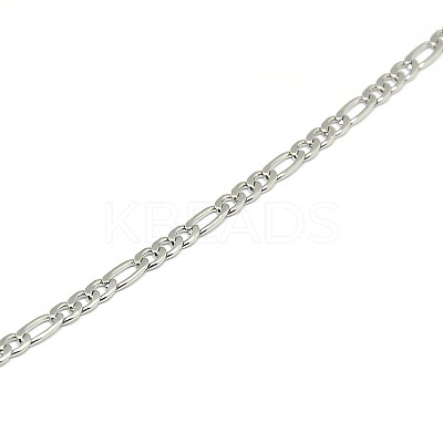 Tarnish Resistant 304 Stainless Steel Figaro Chain Necklace Making LS-STAS-A028-N025P-1