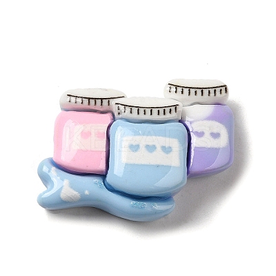 Painting Theme Opaque Resin Cabochons LS-RESI-L040-04E-1