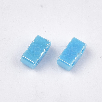 2-Hole Opaque Glass Seed Beads SEED-S023-27B-02-1