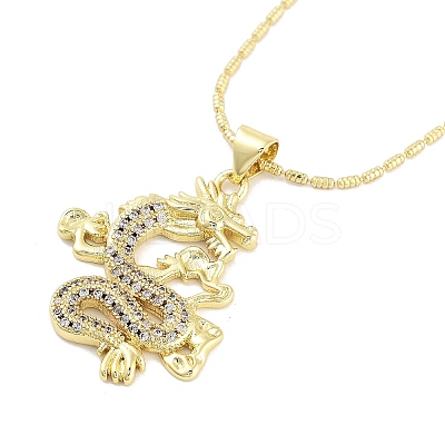 Brass Micro Pave Clear Cubic Zirconia Pendant Necklaces LS-NJEW-Z035-05A-G-1