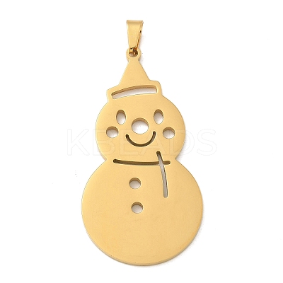 Christmas Theme 304 Stainless Steel Pendants STAS-Q005-01G-03-1