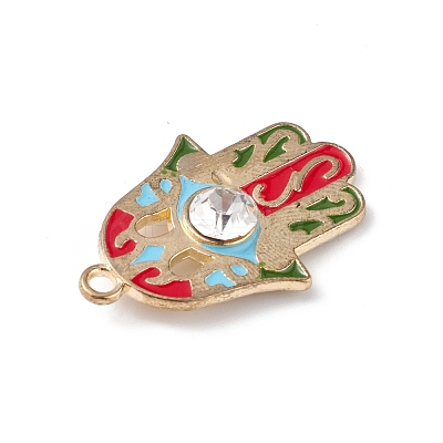 Alloy Rhinestone Pendants PALLOY-M206-23KCG-1