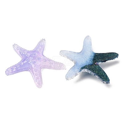 Luminous Ocean Transparent Resin Cabochons CRES-L045-02A-1