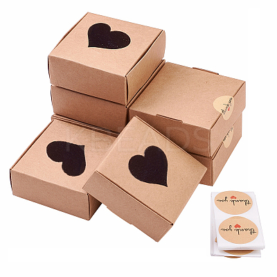 Square Kraft Paper Gift Storage Boxes CON-CJ0001-14-1