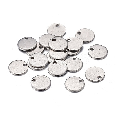 Non-Tarnish 201 Stainless Steel Charms STAS-F255-043P-8mm-1