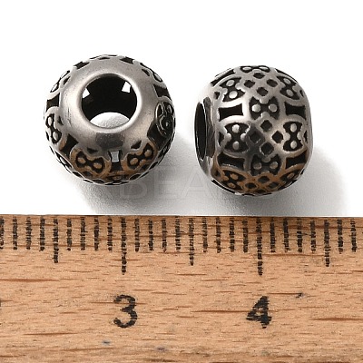 304 Stainless Steel European Beads STAS-D191-14B-AS-1