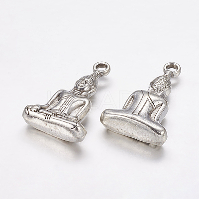 Tibetan Style Alloy Pendants X-TIBEP-A123044-AS-LF-1