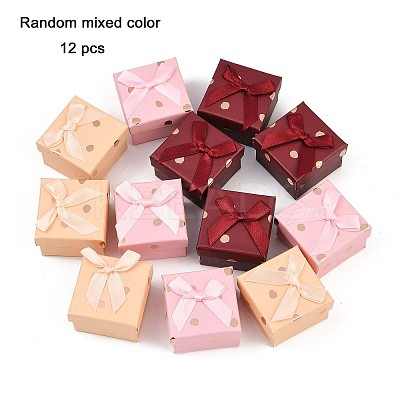 12Pcs Cardboard Ring Boxes CBOX-FP0001-03-1