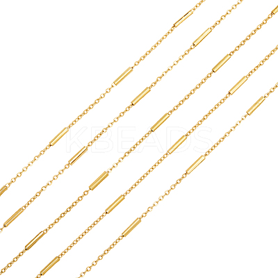5Pcs Stainless Steel Cable Chains CHS-ME0001-01G-1