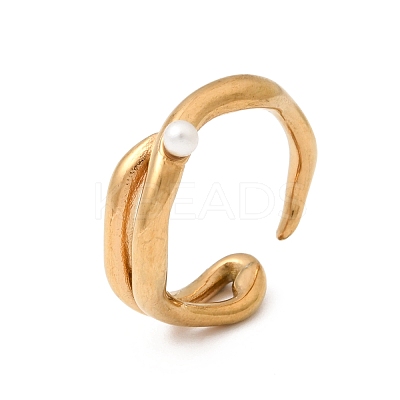 304 Stainless Steel Cuff Open Rings RJEW-B165-01G-1