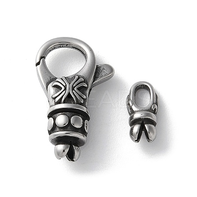 316 Stainless Steel Lobster Claw Clasps Sets STAS-D303-10AS-04-1