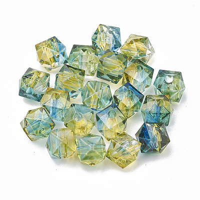 Two Tone Transparent Spray Painted Acrylic Bead LS-X-ACRP-T005-26B-1