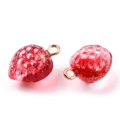 Transparent Spray Painted Glass Pendants GLAA-CJC0014-01-1