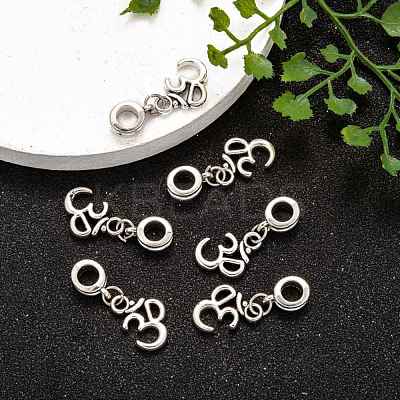 Tibetan Style Alloy Large Hole European Dangle Charms PALLOY-JF00035-1