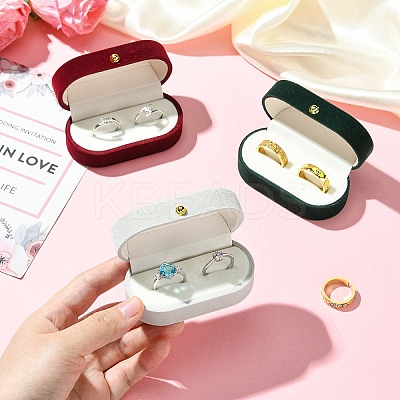 1Pc Rectangle Velvet Couple Rings Boxes CON-YW0001-96A-1