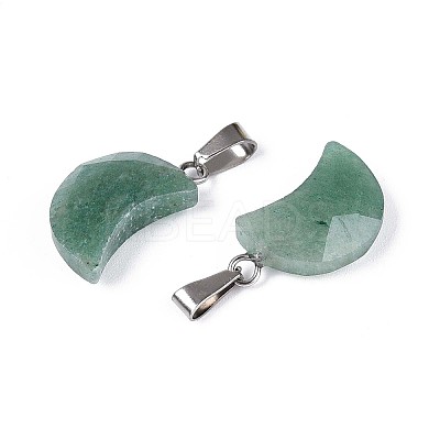 Natural Green Aventurine Pendants G-N349-02F-P-1