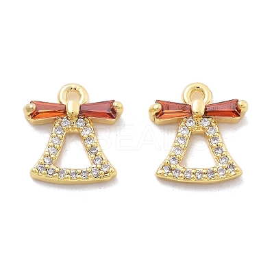 Brass Micro Pave Cubic Zirconia Pendants KK-B134-37G-1